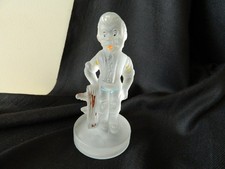 Vintage WALT DISNEY Productions GEPETTO Frosted Glass Figurine Collectable Italy