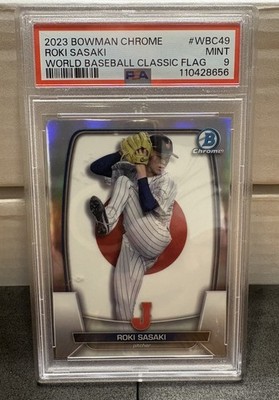 2023 Bowman Chrome WBC Flag Refractor Variations#WBC-49 Roki Sasaki