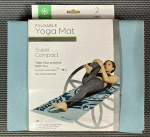 GAIAM Foldable Yoga Mat Super Compact Ultra Lightweight Icy Paisley BRAND NEW