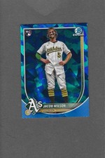 2025 Bowman Chrome Sapphire Jacob Wilson Image Variation SP RC #1 Athletics