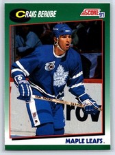 1991-92 Score Rookie and Traded Craig Berube Toronto Maple Leafs #28T