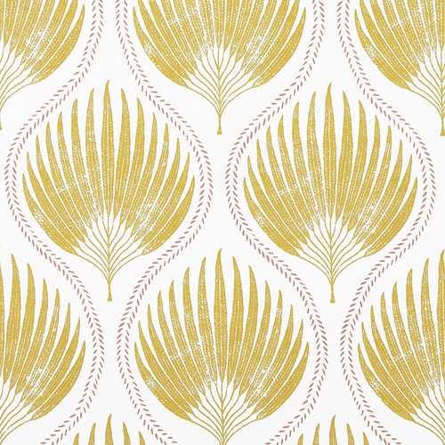 PENELOPE BLOCK PRINT on White, 100% Cotton fabric, Price per 1/2 metre - Picture 15 of 33