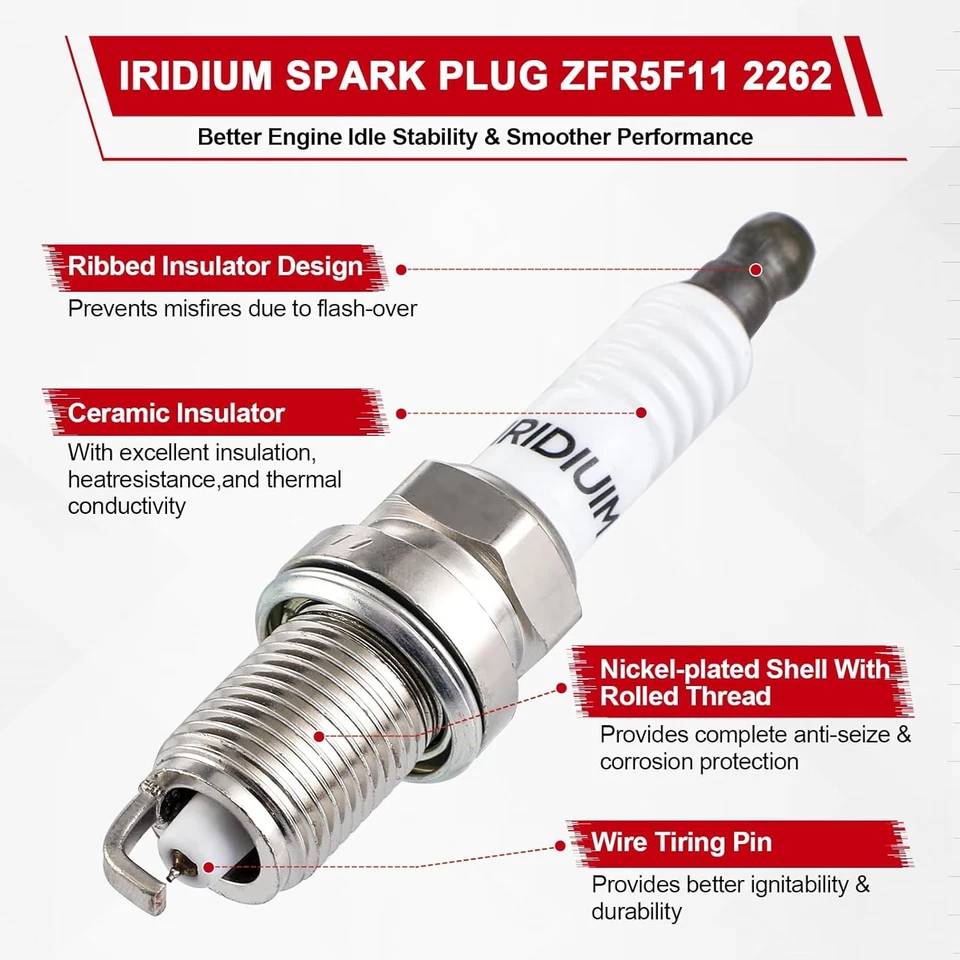 4X UF557 Ignition Coil & Iridium Spark Plug For 2008-2014 Dodge Avenger L4 2.4L Foto 4 de 4