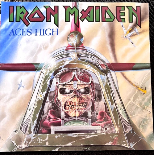 Iron Maiden 1983 UK 12" Aces High Vinyl Single EMI 5502 1st Pressing