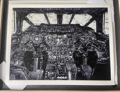 Michael Kagan Print Cockpit limitiert signiert  95/100 2021 Siebdruck