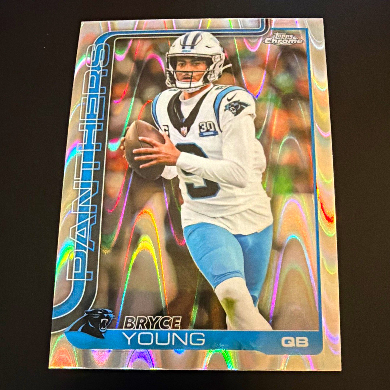 Topps 2024 Topps Chrome Wave Parallel Bryce Young #40 Carolina Panthers