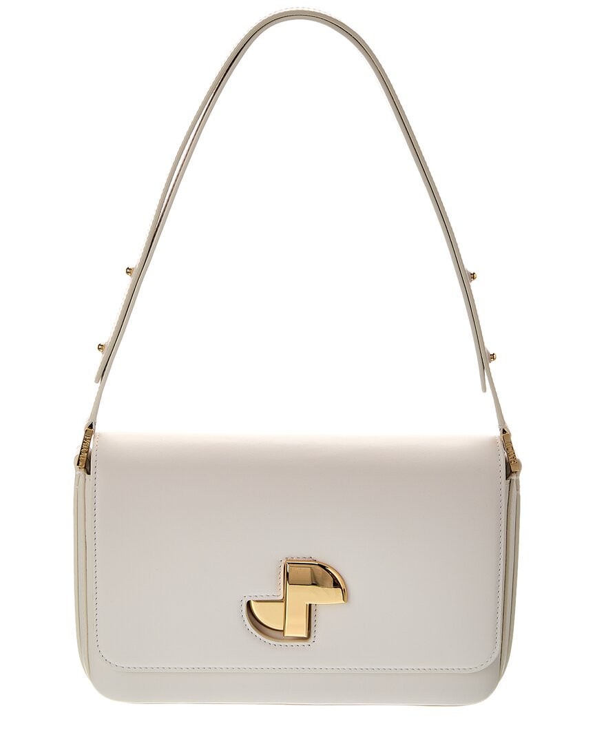 Женская кожаная сумка через плечо Patou Le Lock белого цвета 167490₽