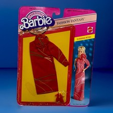 Vintage Barbie Superstar Era Fashion Fantasy Evening Rose Red Dress 5548         