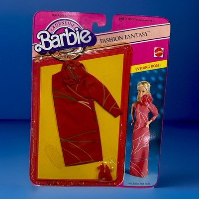 Vintage Barbie Superstar Era Fashion Fantasy Evening Rose Red Dress 5548    