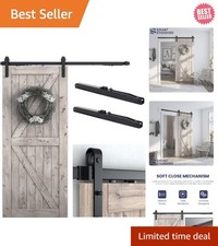 6FT Barn Door Soft Close Mechanism - Smooth Sliding Hardware Kit for 36" Panels