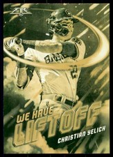 2021 Gold We have Liftoff Christian Yelich Milwaukee Brewers/Colorado Rockies