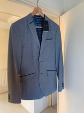 Ted Baker London Mens Blue And Grey Check Blazer Size 2 Never Worn