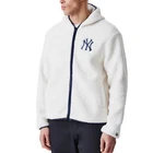 New Era MLB Unisex Sherpa Jacket New York Yankees White Plush Teddy