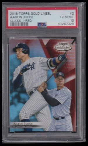 2018 Topps Gold Label #2 Aaron Judge Class 1 Red PSA 10 #/75