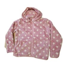 NWT HANNA ANDERSSON PINK WINTER STAR MARSHMALLOW FLEECE HOODIE JACKET 150 12 65