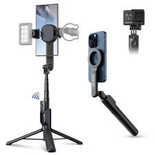 Magnetic Phone Tripod Selfie Stick, 40.9  Extendable Cell Phone Tripod Stand ...