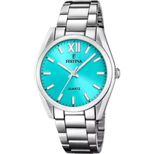 Festina Women's Elegance Collection Watch with Blue Dial and Stainless Steel