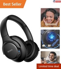 HiFi Stereo Bluetooth Headphones - 65 Hours Playtime with Mic for Travel