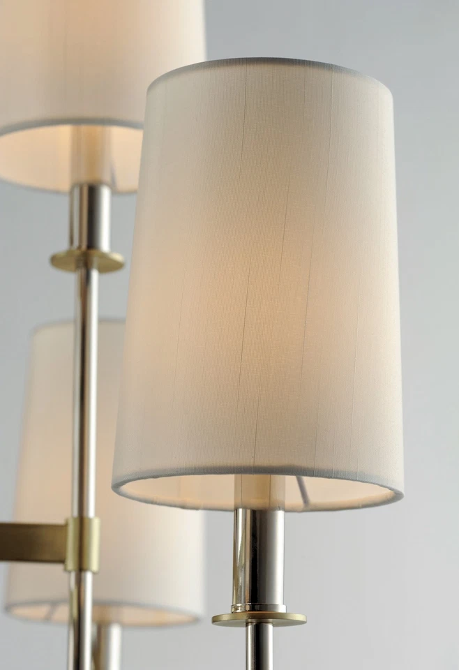 Maxim 32398OF 缎面黄铜/抛光镍上城 8 灯 36 英寸W 枝形吊灯 — 第 4/4 张图片