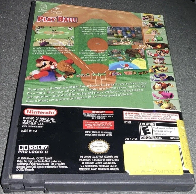 Nintendo GameCube Mario Superstar Baseball - Case & Manual - No Game! #J338 - Image 2 of 4