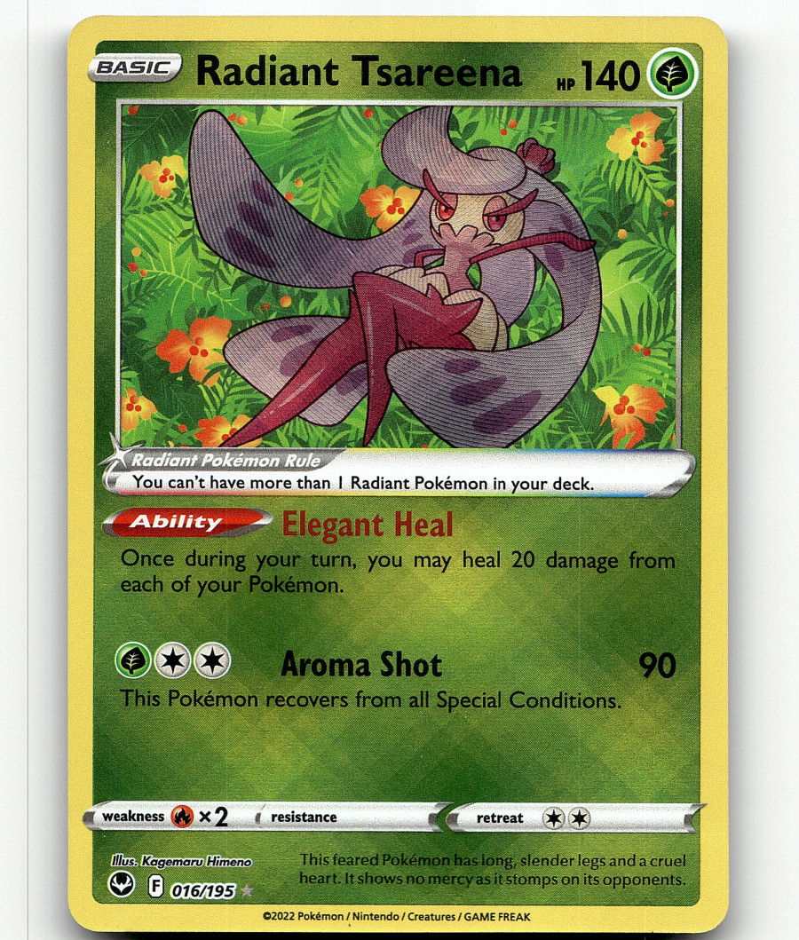 Pokemon Radiant Tsareena 16/195 Silver Tempest NM/M