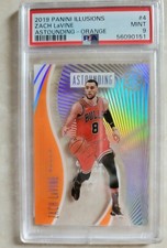 🔥2019 Panini Illusions Basketball #4 Zach Lavine Astounding-Orange PSA 9 Pop 1