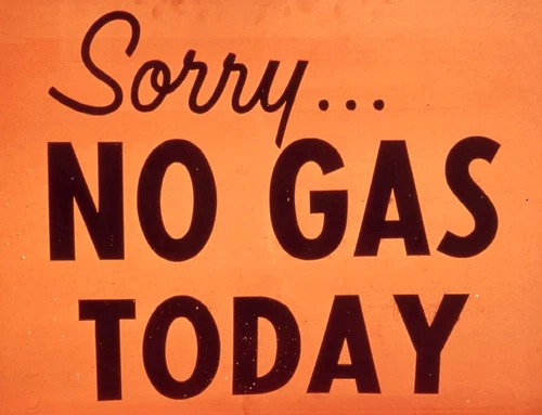 TIN SIGN "Sorry No Gas Today"  Vintage   Signs  Rustic Wall Decor