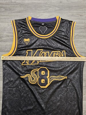 Kobe Bryant Mamba Jersey Adult Sz M Black Snake Skin