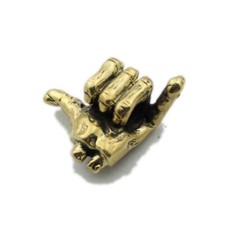 Solid Brass Hand Shaped Lanyard Bead Paracord Knife Tool Beads Pendant New