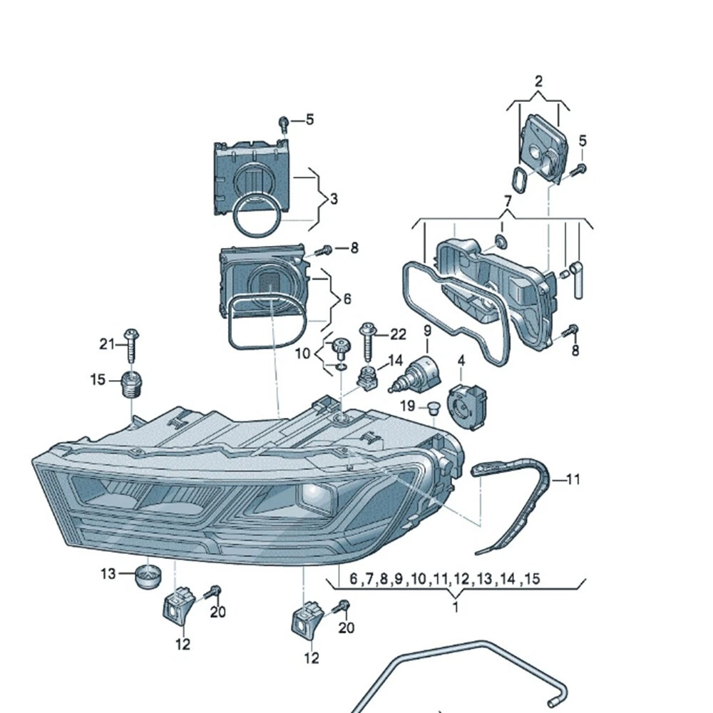 New LED boards For 2017 2018 Audi Q7 Full LED Headlight DRL Turn  