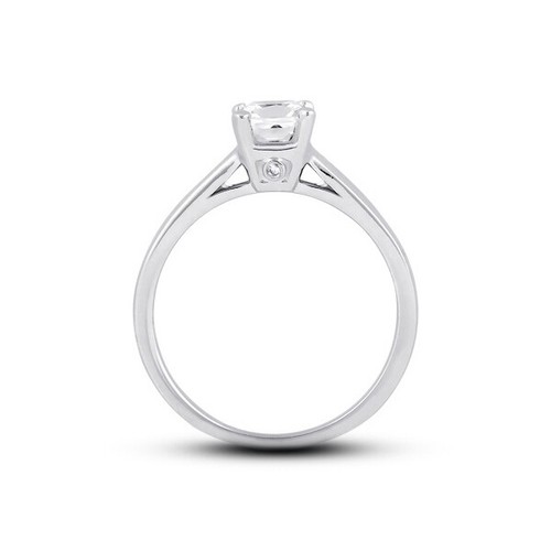 1.26ctw F VS2 Radiant Cut Natural Certified Diamonds White Gold Engagement Ring - Picture 3 of 6