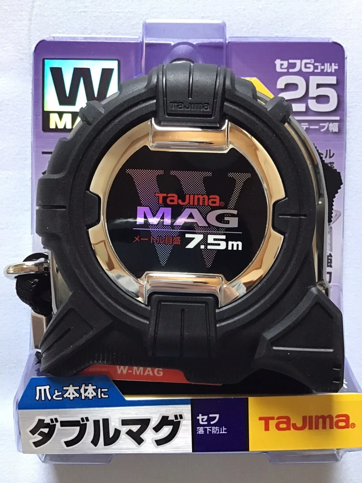  Tajima Cef G3 Gold Double Mug 25 7.5 m 25 mm Width Meter Scale CWM3S2575 JP - Image 2 of 3