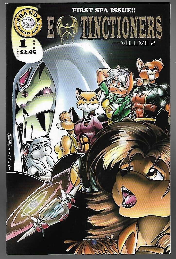 Extinctioners Vol2 #1 Shanda Fantasy Arts 1999 Furry Comic  VF+