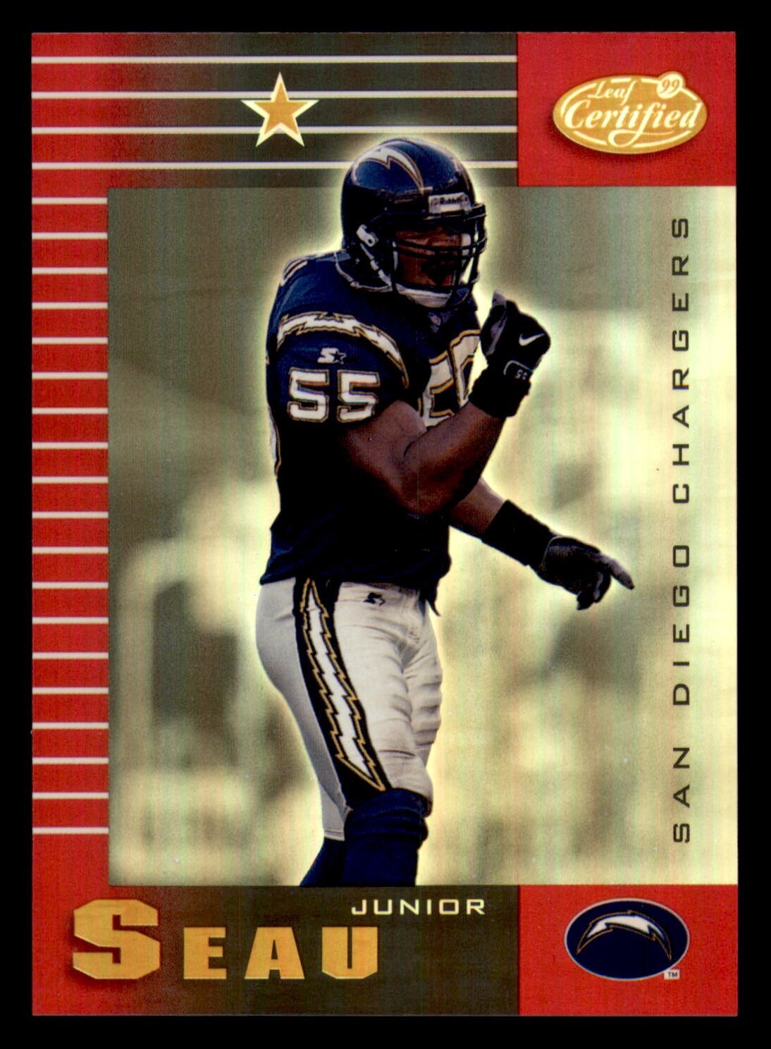 1999 Leaf Certified Mirror Red #82 Junior Seau