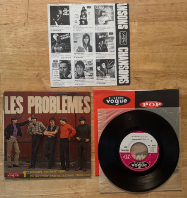 45 7  FRENCH EP LES PROBLEMES PROMO SLEEVE JE NE VOIS RIEN