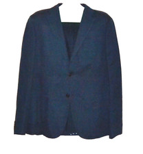 Uniqlo Blue Men's Fashionable Linen Cotton Casual Blazer Jacket Size US L