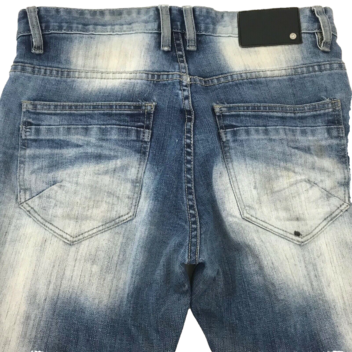 SMORK RIZEスキニーデニム32 SMOKE RISE Biker Jeans Mens 32 x 32 Hand Crafted Finished