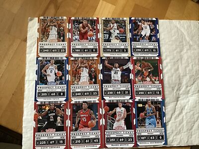 Panini 2020 Contenders Draft Picks Prospect Ticket 12x Cards Neuwertig 