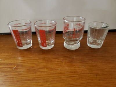 Shot Glass Lot of 4, Measuring Cup, Holland House Cocktail Mix | eBay