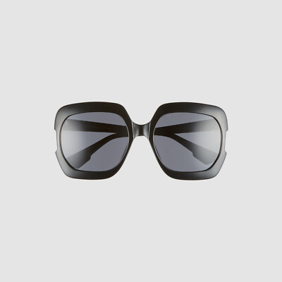 Christian Dior 807IR Women's Black Square Gaia Sunglasses Shades