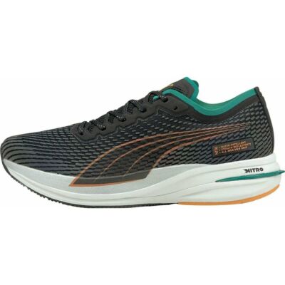 Puma Deviate Nitro WTR Mens Running Shoes Black Cushioned Carbon Sports Trainers