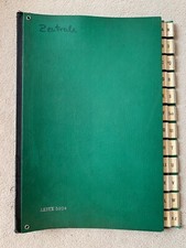 używany segregator pulpitowy LEITZ 5924 DIN A4 - A-Z - 24 przegródki plastikowe - zielony