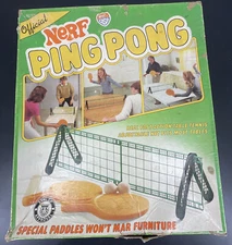 Vintage Nerf PING PONG Game, Mostly Complete  1982 Parker Brothers In Box