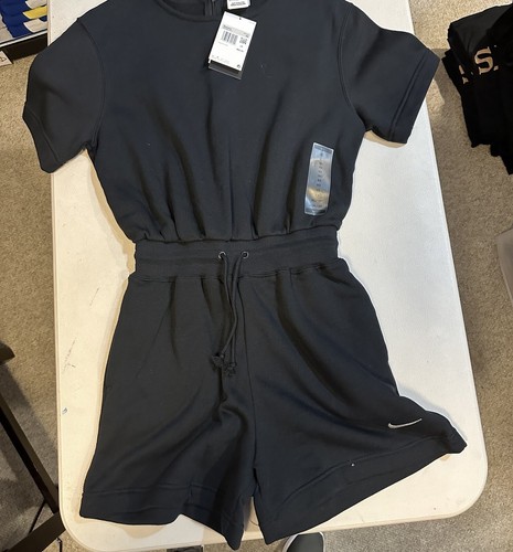 Copricostume da bagno Nike donna in tessuto spugna nero pezzo unico (XS) nuovo con etichette $90 etichetta - Foto 6 di 7