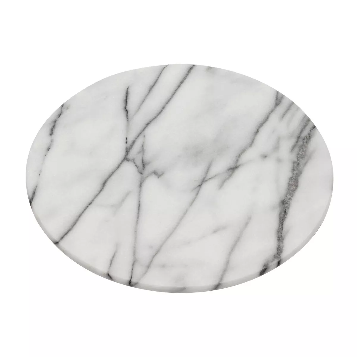 White Round Marble Lazy Susan Rotating Serving Tray Turntable Table Centre Piece