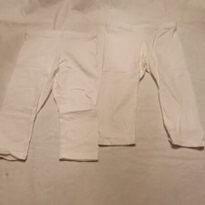 2 Pairs Of White Faded Glory Little Girls Pants Size Small 6/6X