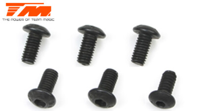 Team Magic No. TM126310BU Schrauben - Rundkopf - selbstschneidend - 3x8mm