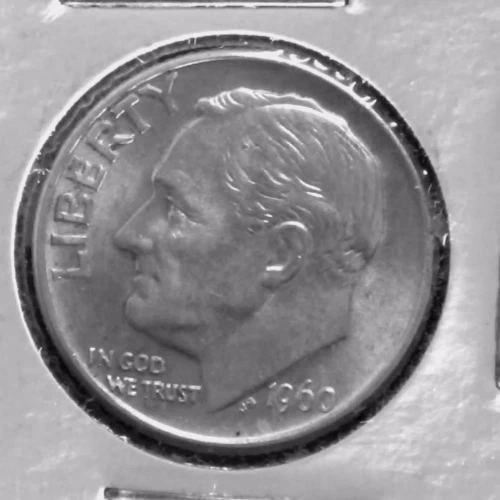 1960 D ROOSEVELT DIME 10 Cent 10C SILVER LOW TO MID MS GRADE KM# 195 EB#3055