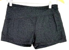 Kyodan Womens Size Medium Shorts Dark Gray Stretch Mid Rise Yoga Pickleball New