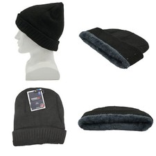 Men's Winter Knit Beanie Hats Soft Cotton Beanie Fleece Lined Ski Hats Warm Gift